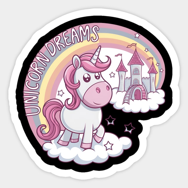 Unicorn Dreams Sticker by Jo Palmer
